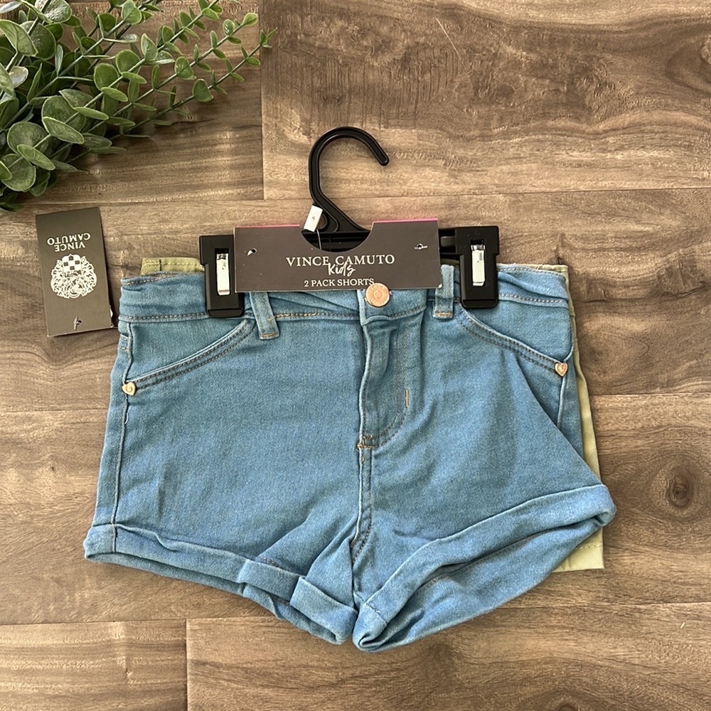 🎁 4/$25 - 🆕 VINCE CAMUTO KIDS size 6 2-pack girls shorts - NEW